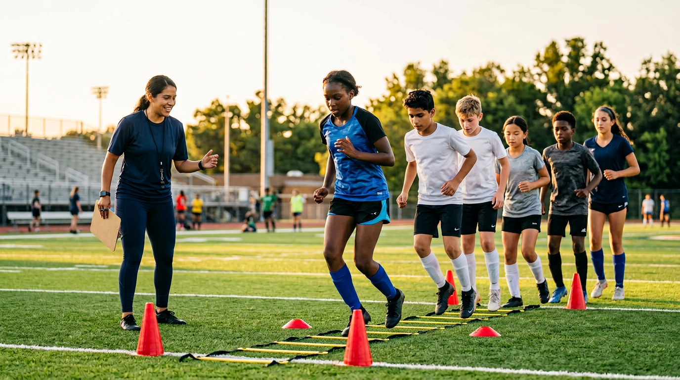 Athletes training with Coach Hawk at Hawk's House Training